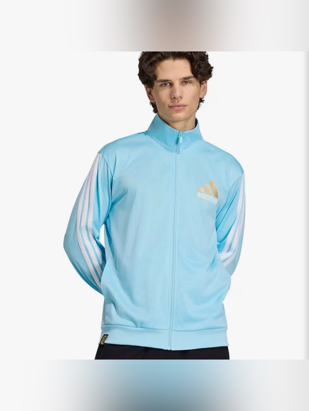 Adidas Argentina FIFA World Cup 2026 Soccer Track Jacket Icey Blue Men Large New